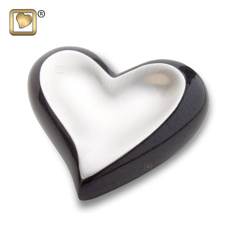 Brushed Pewter Midnight Heart, Keepsake